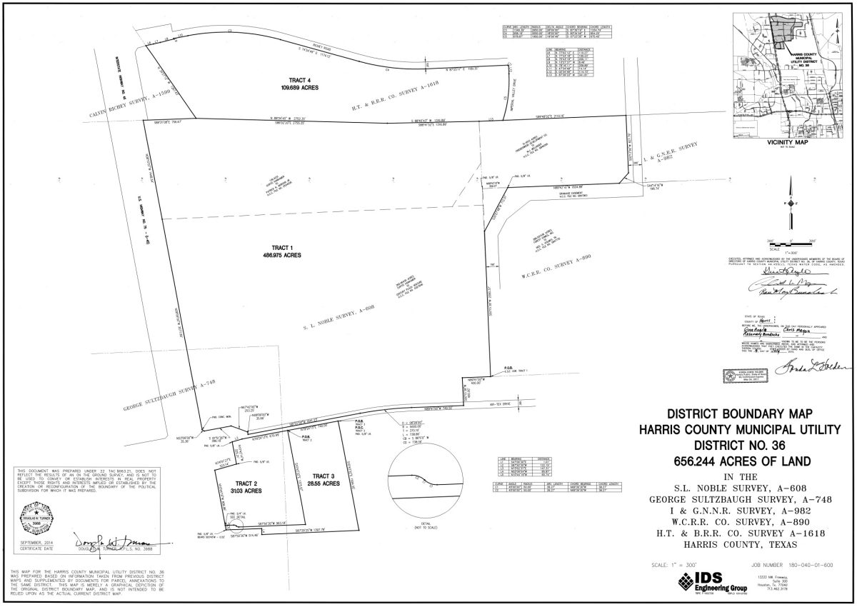 District Boundaries - Harris County MUD 36